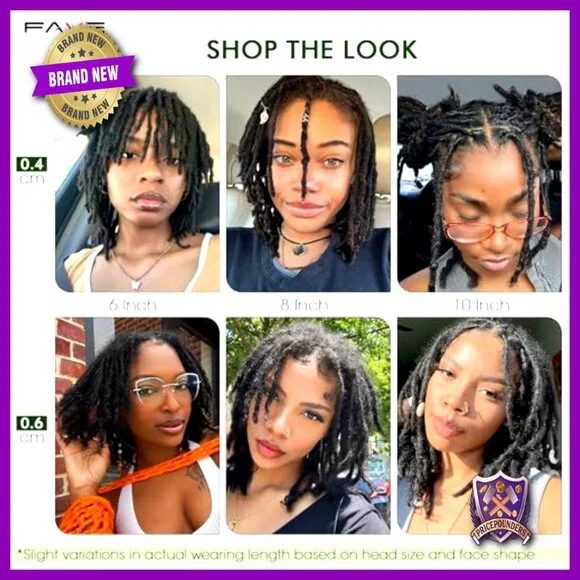 Human Hair Dreadlock Extensions Soft Minimal Shedding Pre-Curved Design 8 Inch - Picture 4 of 7